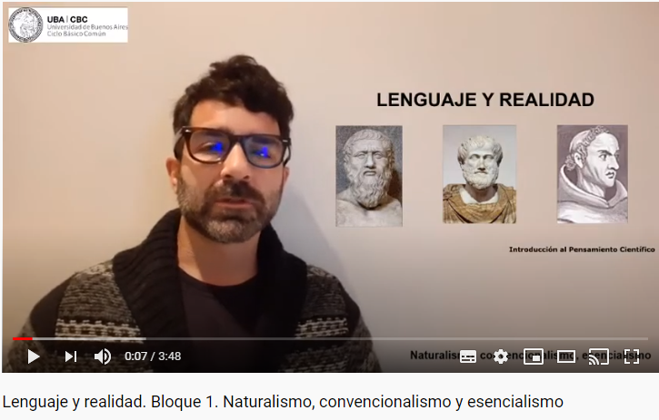 Lenguaje y realidad. Bloque 1. Naturalismo, convencionalismo y esencialismo.