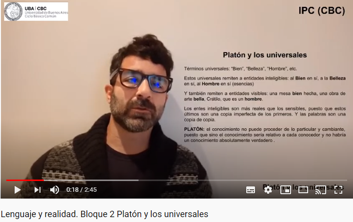 Lenguaje y realidad. Bloque 2. Platón y los universales.