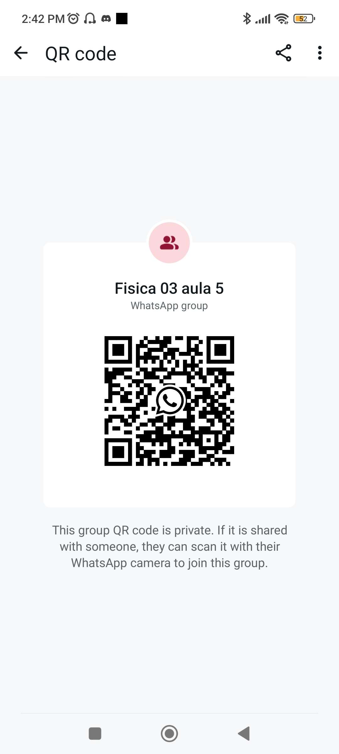 QR del grupo de whatsapp