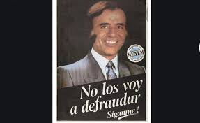 Afiche de campaña Menem